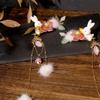 Nuevo Producto Eryue pinza de pelo de conejo con rábano par de pinzas flor de pelo de visón par de pinzas de campana lindo tocado [conejo con rábano]]