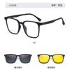 2190 Montura Grande Funda abatible Montura Magnética para Gafas Tres en Uno Clip Polarizado TR90 Gafas Magnéticas Gafas de Sol Gafas Planas