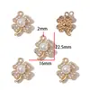 Acessórios de joias de liga leve de luxo, pingentes com incrustação de pérolas, decorações para pulseira, colar e chaveiro DIY, W893
