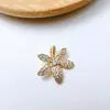 Personalidad de Moda Zirconia Microincrustada Copo de Nieve Flor de Cinco Pétalos Colgante DIY Hecho a Mano Accesorios para Collar Pulsera Pasador de Pelo