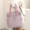 Bolso de Mano para Mujer, Cruzado, Color Sólido, Gran Capacidad, Sencillo, Estudiante Universitaria, Tutoría, Bolso de Nailon Estilo Ins, Cruzado, Bolso Estilo Sureño