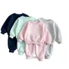 Conjunto de Sudadera de Color Sólido Europeo y Americano para Niños Nuevo Niños y Niñas Casual Bebé Primavera y Otoño Deportivo Ropa Infantil