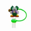 Tampas de palito com tema de Halloween, protetores de palito para bebidas de milk tea, tampões à prova de poeira, tampas de palito de silicone 8/10mm atacado