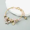 Estilo Coreano Ins Moda Nuevo Pulsera de Aleación DIY Hermosa Pulsera de Cristal Mariposa Accesorios de Pulsera de Moda Dora para Mujer