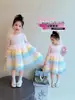Vestido de Otoño para Niña 2026 Nuevo Estilo Moda de Otoño Infantil Degradado Pastel Voluminoso Vestido Súper Hada Princesa