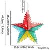 Novo pingente de estrela de cinco pontas PET para decoração de festa de fim de ano, pingente de estrela tridimensional colorido para árvore de Natal