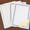 [20 Hojas/Paquete] Páginas Interiores para Certificado de Honor A4 Páginas Interiores con Estampado en Caliente Páginas Interiores en Blanco Páginas Interiores de Papel Especial Perlado de Alta Gama