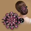 Tela Aberta Pavão Presilha Grande Bico de Pato Presilha de Cabelo Elegante Strass Presilha de Mola Presilha para Penteado Presilha de Disco para Cabelo