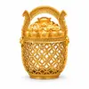 Venda Quente Flor Artificial Artesanato de Seda Escavado Um Balde de Ouro Ornamento Yuanbao Um Balde de Ouro Atraindo Riqueza Ornamento de Mesa Presente Personalizado