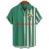 Camisa hawaiana para hombre con estampado 3D talla grande manga corta cuello de sol para hombre vintage Harajuku casual AliExpress