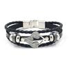 Pulsera nueva europea y americana con cuentas para hombres y mujeres Mori aleación personalizada hoja decorativa pulsera simple ins pulsera de pareja