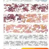 Cinta con Estampado Dorado, Letras de Hoja de Arce con Temática de Garrote Estilo Antiguo, Material Fluido con Temática de Chica, Paquete de Pegatinas para Estudiantes