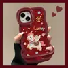 Pintura al Óleo Flor de la Suerte Caballo Adecuado para Funda de Teléfono Apple 17 Pro Max Mate 80 Doble Soporte 16 Silicona 15 Año Nuevo 14