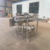 Máquina de dimensionamento de caixa de berinjela para seção de peixe-espada Equipamento de embalagem de carne para panela de peixe-espada Linha de imersão de polpa de frutos do mar