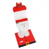 Cubierta de Inodoro Navideña Transfronteriza Suministros Navideños Cubierta de Inodoro de Papá Noel Decoración Navideña para Baño Manualidades al por Mayor
