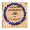 Pulsera de Ágata Árbol de la Vida Tarjeta Regalo de Navidad Turquesa Africana Lapislázuli Lapislázuli con Cuentas Ágata Natural Pulsera