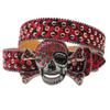 Cinto de Strass Leopardo Cinto de Caveira Feminino Cinto Fashion Punk Diablo Estilo Inlaid Full Diamond Cinto Personalizado Tendência