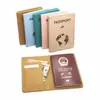 Portapasaporte de Negocios, Organizador de Documentos, Mismo Estilo que la Versión de Tienda, Portatarjetas de Viaje de Piel Sintética, Portaboleto, Estuche Portátil para Tarjetas de Viaje