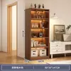 Estantería, Gabinete de Almacenamiento Estilo Antiguo, Gabinete de Almacenamiento Integrado en Pared, Gabinete de Almacenamiento Multicapa para Oficina, Vitrina de Pie para Sala de Estar