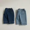 Jeans de Mezclilla Estilo Coreano 2026 Cintura Elástica Otoño e Invierno Jeans de Pierna Ancha Nuevos con Parches para Niñas Pantalones Largos de Pierna Recta con Personalidad