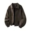 Jaqueta Retro Solta com Gola Alta Masculina Casual Versátil Roupa de Exterior Nova Tendência Americana Primavera e Outono Top
