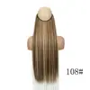 Comercio exterior europeo y americano peluca para mujer cortina de pelo de línea de pesca cabello largo liso parche de pelo natural sin costuras fabricantes en stock peluca de fibra química