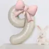 Globo con Número 1 de Lazo de Cumpleaños Decoración de Escena para Fiesta de Niña de Un Año Arreglo Atmósfera de Diosa Accesorios para Fotos