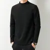 Capa base de forro polar de peso pesado de doble cara para hombre, camiseta de manga larga de forro polar para otoño e invierno, prenda interior de cuello medio