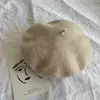 Boina de Lã Colorida Chapéu de Pintor para Mulheres Adultas Outono e Inverno Estilo Coreano Mori Girl Chapéu Boina Retrô