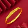 Pulsera con Diseño de Flor de Peonía Chapada en Cobre Imitación Oro Venta Directa de Fábrica con Acabado de Alta Gama, Pulsera de Aleación Estilo Superficie Lisa