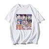 Transfronterizo Nuevo Verano 2023 Dibujos Animados Japoneses Dibujos Animados algodón al por mayor Camiseta juvenil popular casual holgada Camiseta hombres