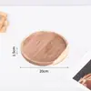 Bandeja de Madeira de Acácia com Manchas Prato de Madeira Japonês para Lanche de Chá da Tarde Prato de Bolo Redondo Prato de Xícara de Chá Doméstico Prato de Jantar