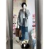 Suéter Cardigan Gris Otoño e Invierno Nuevo Estilo Japonés Estilo Perezoso 2024 K-Style Retro Holgado Chaqueta de Punto de Leche