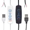 Cabo Switch USB Sensor de Toque Dimmer e Ajuste de Cor Cabo de Alimentação Led501 com Plugue de Luz Fria Clipe Suporte de Lâmpada
