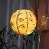 Festival de Mediados de Otoño estilo tradicional linterna floral kit de material DIY linterna de papel accesorios Hanfu linterna de flor de palacio brillante de mano