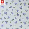 Tecido de algodão de alta densidade 60 com estampa floral pequena, fresco, para roupas femininas, vestido, em estoque, atacado