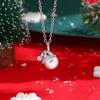 Colar Pingente Árvore de Natal Inoxidável de Aço Titânio Feminino Luxo Leve Personalidade de Nicho Corrente para Clavícula Joias de Natal Atacado