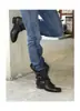 Botas altas de tacón grueso estilo Dilraba, retro francés, vaquero occidental, botas para mujer, otoño 2026, nuevas botas altas de jinete