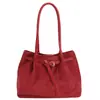 Bestseller Transfronterizo Atmósfera Otoño/Invierno Gran Capacidad Cuero Escarchado Hebilla Bolso Tote Maillard Gama Alta Bolso de Hombro Único