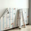 Papel pintado autoadhesivo lindo de dibujos animados, pegatinas de pared impermeables, papel pintado para el hogar, pegatinas decorativas para pared de fondo de habitación infantil, dormitorio