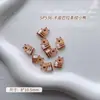 Decorações de nail art de capivara de desenho animado de celebridade da internet, ursinho marrom transparente de gelo, capivara fofa, acessórios de unha DIY para crianças