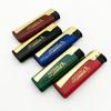 Encendedor Hengzheng al por mayor HF-S500 medio paquete carcasa de hierro chapada en oro carcasa engrosada en stock encendedor inflable a prueba de viento