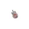 Sociedad Pequeña Roja Espuma de Agua Natural Jade Princesa Fugitiva Colgante Plata S925 Incrustada Diseño Fresco Nudo de Lazo para Mujer