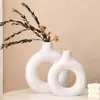 Vaso Anti-Cerâmica Recipiente para Flores Secas Estilo Versátil Vaso Multicor Opcional Sala de Estar Mesa de Jantar Decorações Ornamentais de Flores Secas