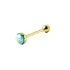 Piercing de Língua Externo com Rosca Brilhante Anel de Língua de Aço Titânio Brilhante Piercing de Língua Doce e Descolado Atacado Novo Estilo