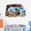 Pegatinas de Pared Transfronterizas del Equipo de Paw Patrol para Decoración de Habitación Infantil, Pegatinas de Perros de Dibujos Animados Anime, Calcomanías Autoadhesivas de PVC