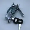 AP305 fecho de plano cromado brilhante, fecho de botão com retorno, fecho de porta de armário de interruptores, fecho de porta de armário de comunicação
