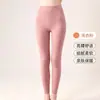Pantalones térmicos premium de cachemira y seda, finos, talla grande, sin costuras, de cintura alta, forrados de felpa, adelgazantes, para otoño e invierno