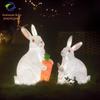 Lâmpada LED de Resina em Formato de Animal para Exterior Desenho Animado Pátio Jardim Parque Ponto Turístico Escultura Luminosa de Esquilo Lâmpada de Gramado