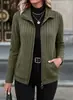 2026 Venta Caliente Europea Transfronteriza Ropa para Mujer Cárdigan de Punto con Cuello Alto acanalado Chaqueta Otoño Invierno Color Sólido Cremallera Manga Larga Top